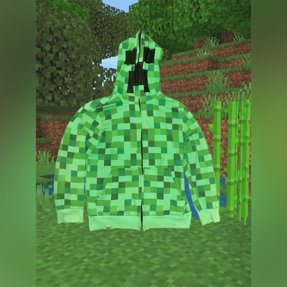 💚ITEM SOLD!!💚★Minecraft Creeper Zip-Up Jacket★